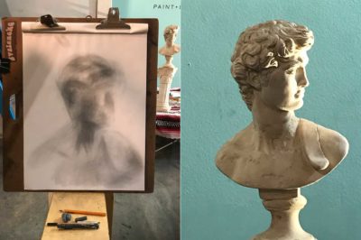 Charcoal and Classical Bust