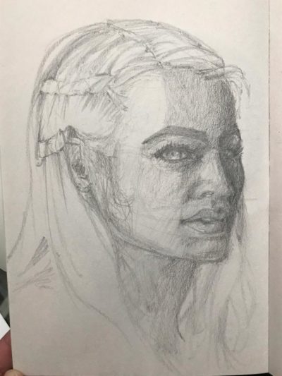 30-Day Sketches, Khaleesi Cosplayer